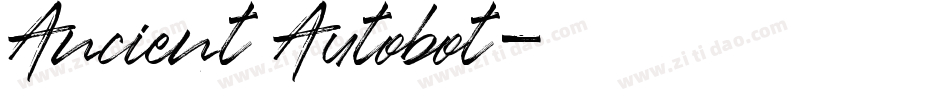 Ancient Autobot字体转换